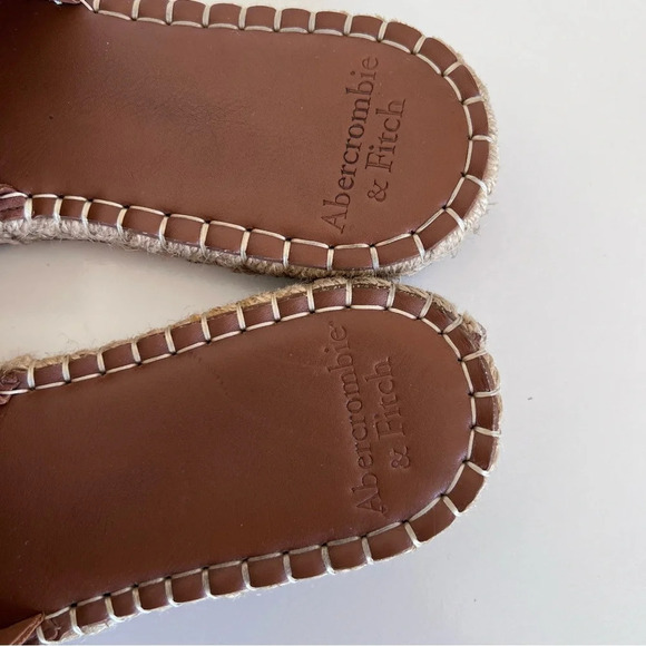 Abercrombie & Fitch Brown Espadrille Sandals - Picture 8 of 11